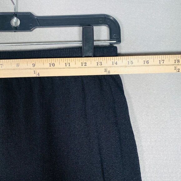 St John Skirt Womens 10 Black Santana Knit Pull On Pencil Quite Luxury Old Money - Picture 6 of 9